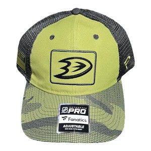 Anaheim Ducks NHL Military Appreciation Fanatics Authentic Adjustable Green Cap